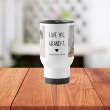 Modern Collage Photo Love You Grandpa Best Gift