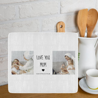Modern Collage Photo Love You Mum Best Gift Cutting Board
