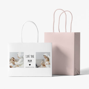 Modern Collage Photo Love You Mum Best Gift Large Gift Bag