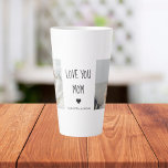 Modern Collage Photo Love You Mum Best Gift Latte Mug<br><div class="desc">If you're looking for a heartfelt and meaningful gift to show your love and appreciation for your mum, a modern collage photo could be a great choice. A modern collage photo is a unique and creative way to display your favourite memories with your mum. It typically involves combining several photos...</div>