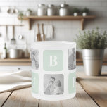 Modern Collage Photo Mint Best Hubby Gift Frosted Glass Coffee Mug<br><div class="desc">Modern Collage Photo Mint Best Hubby Gift is a personalised gift idea for husbands that combines the beauty of a photo collage with the charm of a mint frame. This unique gift is designed to showcase the most memorable moments shared by the couple, such as their wedding day, romantic dates,...</div>
