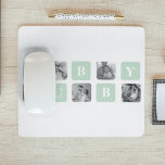 Modern Collage Photo Mint Best Hubby Gift Mouse Pad<br><div class="desc">Modern Collage Photo Mint Best Hubby Gift is a personalised gift idea for husbands that combines the beauty of a photo collage with the charm of a mint frame. This unique gift is designed to showcase the most memorable moments shared by the couple, such as their wedding day, romantic dates,...</div>