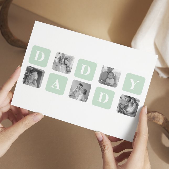 Modern Collage Photo Mint & Happy FathersDay Gift (Creator Uploaded)