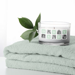 Modern Collage Photo Mint & Happy FathersDay Gift Rectangular Sticker