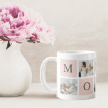 Modern Collage Photo & Pastel Pink Mummy Gift Coffee Mug<br><div class="desc">This modern collage photo and pastel pink mummy gift is the perfect way to show appreciation to a special mother in your life. The gift features a beautifully crafted collage photo that combines multiple pictures in a modern and artistic way.To complement the photo, the gift is designed with a pastel...</div>