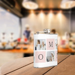 Modern Collage Photo & Pastel Pink Mummy Gift Hip Flask<br><div class="desc">This modern collage photo and pastel pink mummy gift is the perfect way to show appreciation to a special mother in your life. The gift features a beautifully crafted collage photo that combines multiple pictures in a modern and artistic way.To complement the photo, the gift is designed with a pastel...</div>