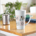 Modern Collage Photo & Pastel Pink Mummy Gift Latte Mug<br><div class="desc">This modern collage photo and pastel pink mummy gift is the perfect way to show appreciation to a special mother in your life. The gift features a beautifully crafted collage photo that combines multiple pictures in a modern and artistic way.To complement the photo, the gift is designed with a pastel...</div>