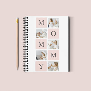 Modern Collage Photo & Pastel Pink Mummy Gift Notebook