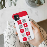 Modern Collage Photo & Red Gift For Lovely Wifey