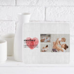 Modern Collage Photo & Red Heart Mother Gift Cutting Board<br><div class="desc">Modern Collage Photo & Red Heart Mother Gift</div>
