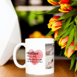 Modern Collage Photo & Red Heart Mother Gift Mug<br><div class="desc">The modern collage photo and text red heart mother gift is a beautiful and unique present that any mother would love to receive. This gift is a personalised work of art that combines favourite photos and heartfelt messages to create a one-of-a-kind keepsake. The modern design of the collage is sure...</div>