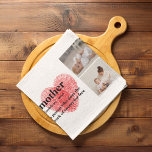 Modern Collage Photo & Red Heart Mother Gift Tea Towel<br><div class="desc">The modern collage photo and text red heart mother gift is a beautiful and unique present that any mother would love to receive. This gift is a personalised work of art that combines favourite photos and heartfelt messages to create a one-of-a-kind keepsake. The modern design of the collage is sure...</div>