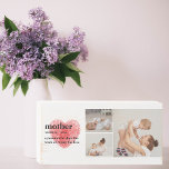 Modern Collage Photo & Red Heart Mother Gift Wooden Box Sign<br><div class="desc">The modern collage photo and text red heart mother gift is a beautiful and unique present that any mother would love to receive. This gift is a personalised work of art that combines favourite photos and heartfelt messages to create a one-of-a-kind keepsake. The modern design of the collage is sure...</div>