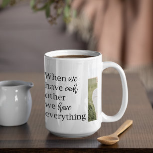 Modern Collage  Photo Romantic Couple Quote Gift Coffee Mug