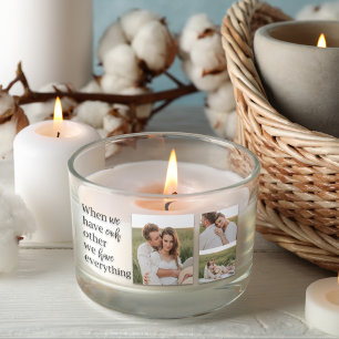 Modern Collage  Photo Romantic Couple Quote Gift Rectangular Sticker