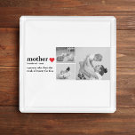 Modern Collage Photo & Text Red Heart Mother Gift Acrylic Tray<br><div class="desc">The modern collage photo and text red heart mother gift is a beautiful and unique present that any mother would love to receive. This gift is a personalised work of art that combines favourite photos and heartfelt messages to create a one-of-a-kind keepsake. The modern design of the collage is sure...</div>