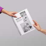 Modern Collage Photo & Text Red Heart Mother Gift Notebook<br><div class="desc">Modern Collage Photo & Text Red Heart Mother Gift</div>