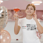 Modern Collage Photo & Text Red Heart Mother Gift T-Shirt<br><div class="desc">Modern Collage Photo & Text Red Heart Mother Gift</div>