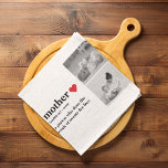 Modern Collage Photo & Text Red Heart Mother Gift Tea Towel<br><div class="desc">The modern collage photo and text red heart mother gift is a beautiful and unique present that any mother would love to receive. This gift is a personalised work of art that combines favourite photos and heartfelt messages to create a one-of-a-kind keepsake. The modern design of the collage is sure...</div>