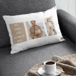 Modern Collage Photo & We Love Dad Gifts Lumbar Cushion<br><div class="desc">"We Love Dad" gifts are thoughtful and heartwarming presents that celebrate the love and appreciation for fathers. These gifts are often given on special occasions such as Father's Day, birthdays, or any day you want to express gratitude for your dad's love and support. There is a wide range of "We...</div>