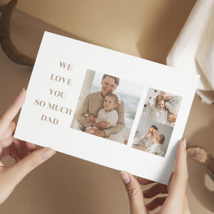 Modern Collage Photo & We Love Dad Gifts Postcard