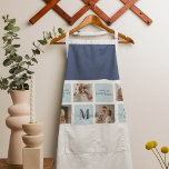Modern Collage Photos Blue Best Fathers Gift Apron<br><div class="desc">Modern collage photos with a blue theme can make a great gift for Father's Day or any occasion to celebrate a special dad. Collage photos are a unique and creative way to showcase a collection of memorable moments and can be customised to fit the recipient's style and personality.</div>