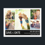 Modern Collage Save The Date Postcard<br><div class="desc">This chic and modern postcard stylishly requests your guests to save the date. Matching stamp and address labels available at berryberrysweet.com</div>