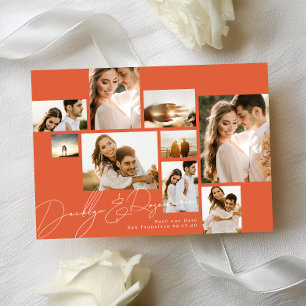 Modern Collage Verona Sunset Multi Photo Save The Date