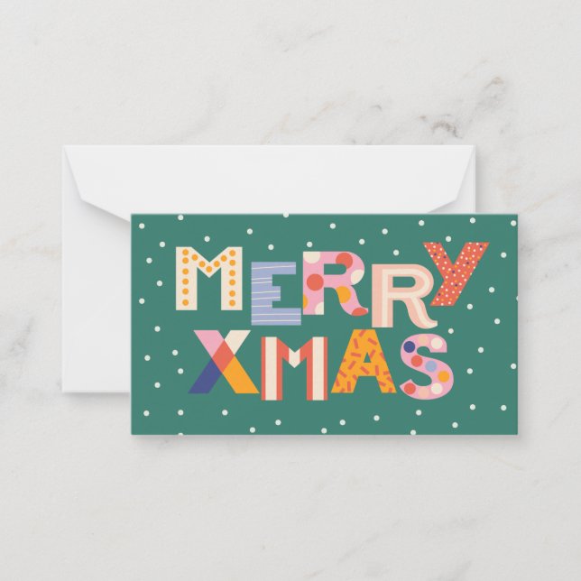 MODERN COLOR POP MERRY XMAS CARD (Front)