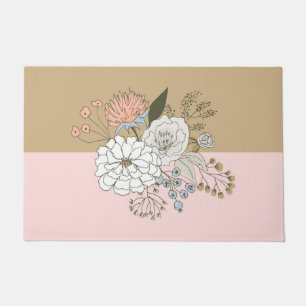 Modern Colorblock Bouquet Doormat