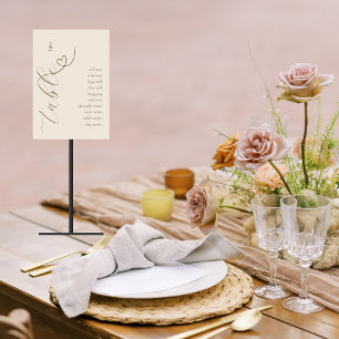 Modern Colorblock Guest Name List   Light Neutral Table Number