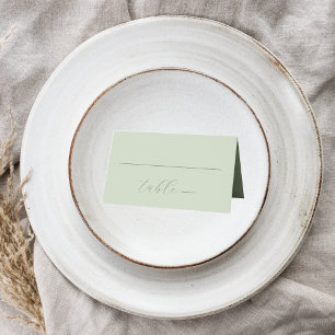 Modern Colorblock Wedding Light Sage Place Card