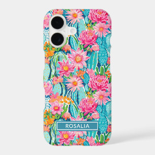 Modern Colorful Blooming Cacti Personalized