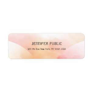 Modern Colorful Elegant Simple Return Address Label