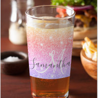 Modern Colorful Glitter Sparkles Personalized Name