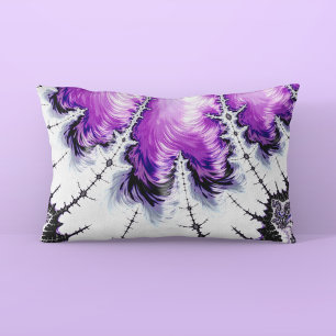Modern Colorful Gradient Fractal Art Lumbar Cushion