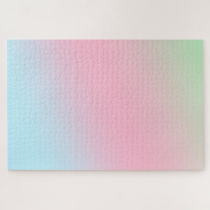 Modern colorful gradient Watercolor Rainbow Jigsaw Puzzle