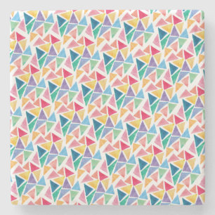 Modern Colorful Triangle Stone Coaster