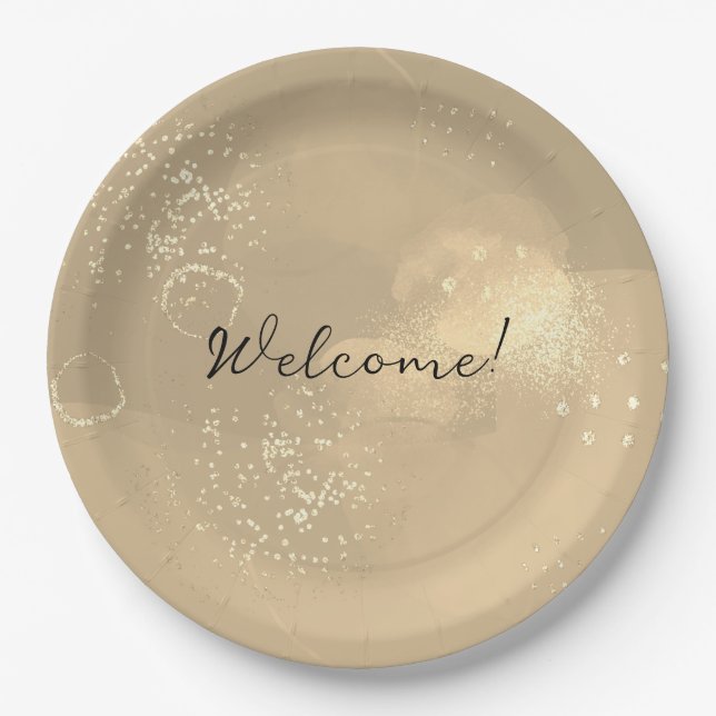 Modern Colorful Wall Art Paper Plate (Front)