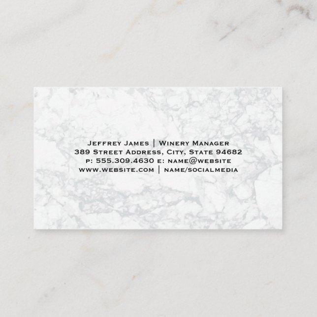 Modern Colorful Wine Bottle Pattern Business Card (Back)