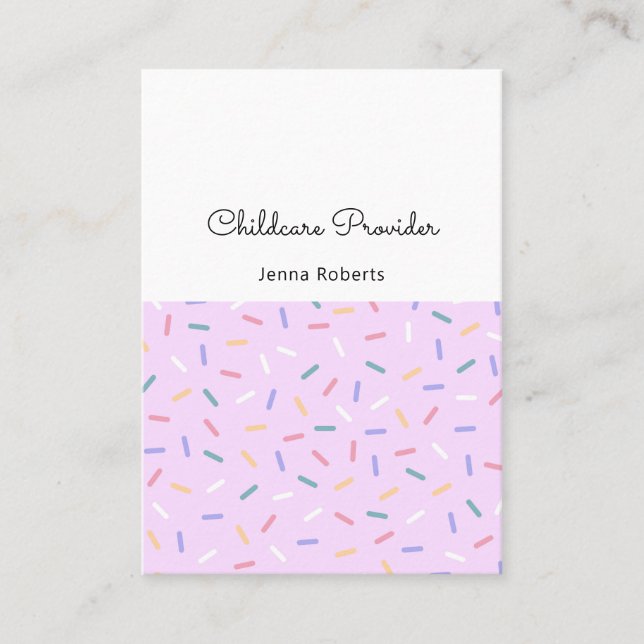 Modern, colorfull pattern business card (Front)