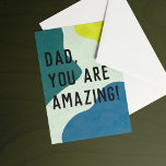 Modern Colour Blob Father's Day Card<br><div class="desc">Tell your mum she's an amazing woman with bold text on a modern background of trendy colour blobs in coral pink,  lavender purple and bright citron yellow on a textured background of blush pink. All the text is editable for a totally custom mother's day card.</div>