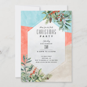 Modern Colour Block Christmas/Holiday Invitation