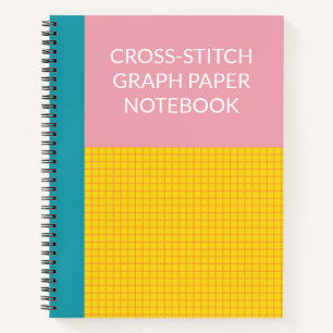 Modern Colour Block Cross Stitch Graph Paper Notebook