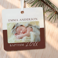 Modern Colour Block Custom Baby Baptism Photo