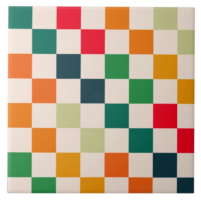Modern Colour Block Decorative Ceramic Tile (Front)