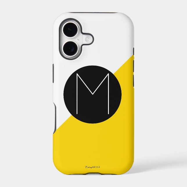 Modern Colour Block Monogram Iphone 5/5 Case (Back)