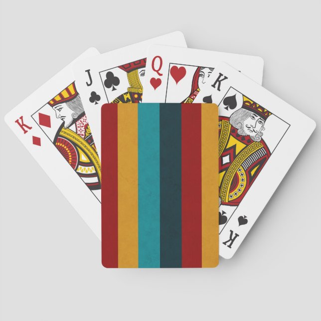 Modern Colour Block Playing Cards (Back)