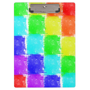 Modern Colour Blocks Abstract Pattern Clipboard