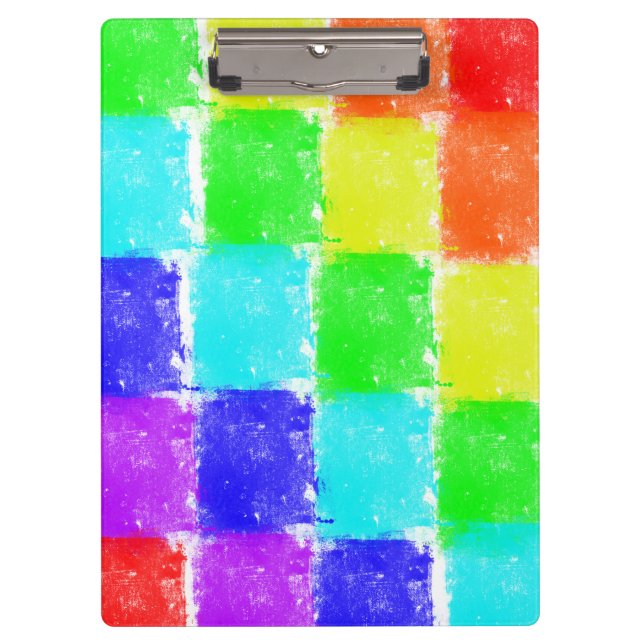 Modern Colour Blocks Abstract Pattern Clipboard (Front)